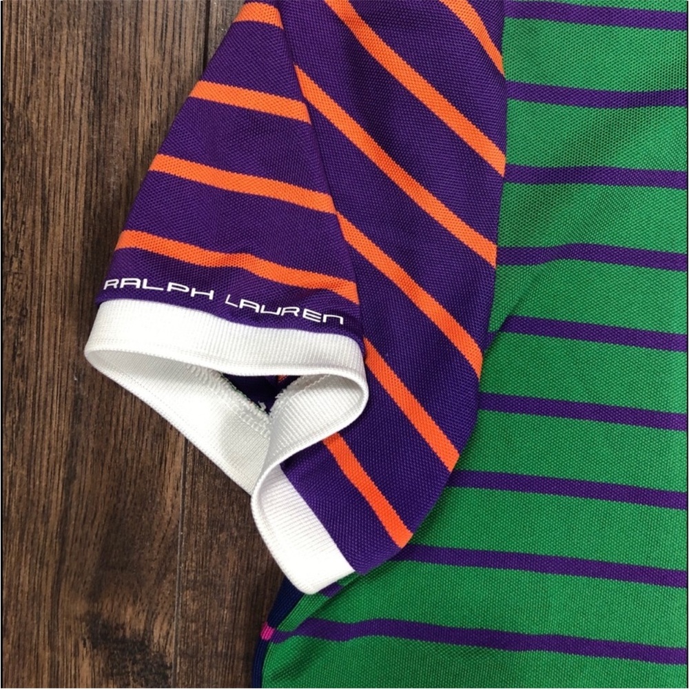 Ralph Lauren RLX Men’s striped golf polo size Medium - Picture 4 of 4